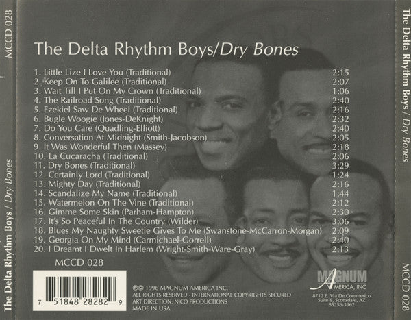 The Delta Rhythm Boys : Dry Bones (CD, Comp)