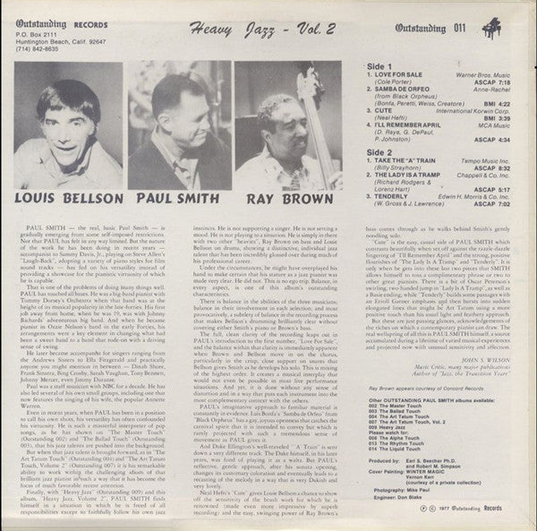 Paul Smith (5) : Heavy Jazz - Vol. 2 (LP, Album)