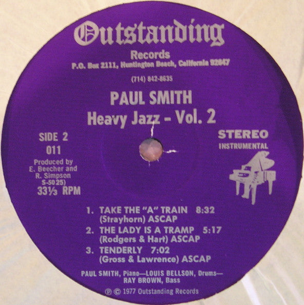Paul Smith (5) : Heavy Jazz - Vol. 2 (LP, Album)