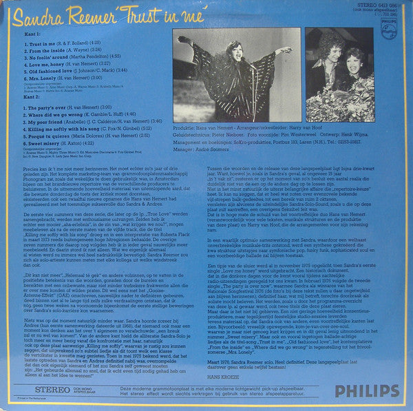 Sandra Reemer : Trust In Me (LP, Album)