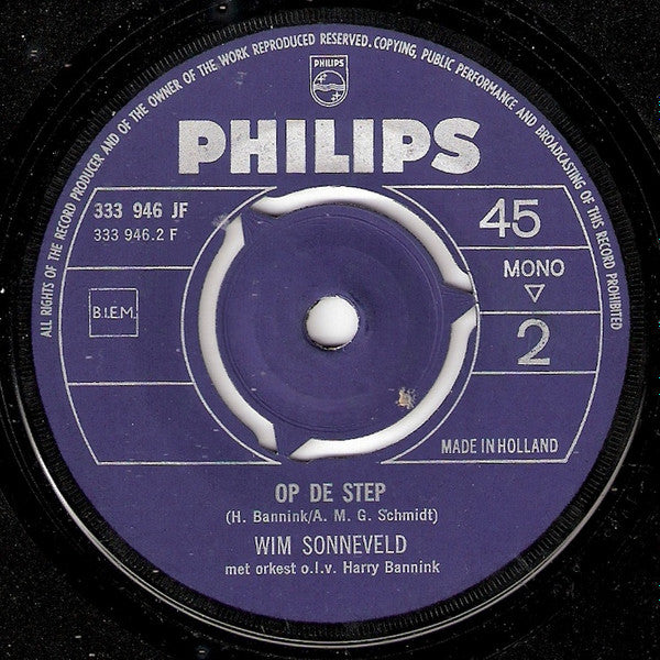 Wim Sonneveld : De Kat Van Ome Willem / Op De Step (7", Single, Mono)