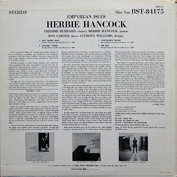 Herbie Hancock : Empyrean Isles (LP, Album, RE)
