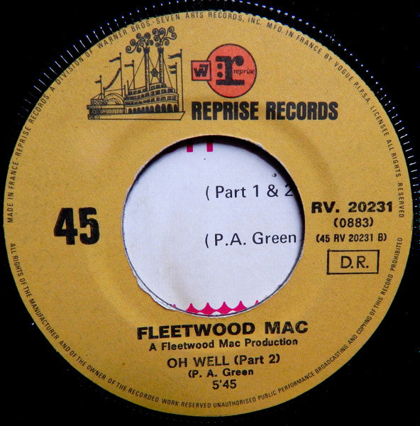 Fleetwood Mac : Oh Well (Parts 1 & 2) (7", Single)