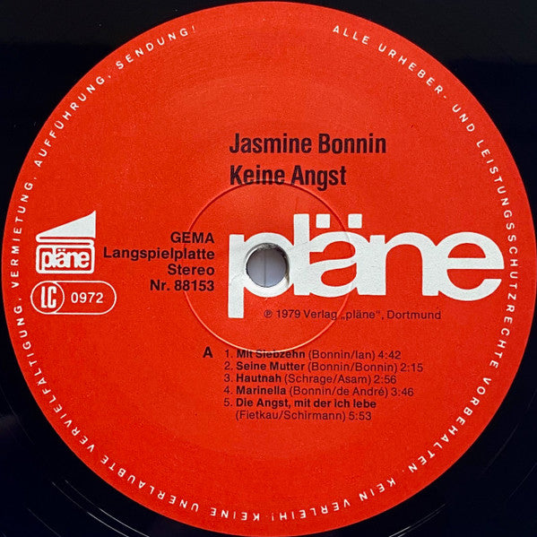 Jasmine Bonnin : Keine Angst (LP, Album)