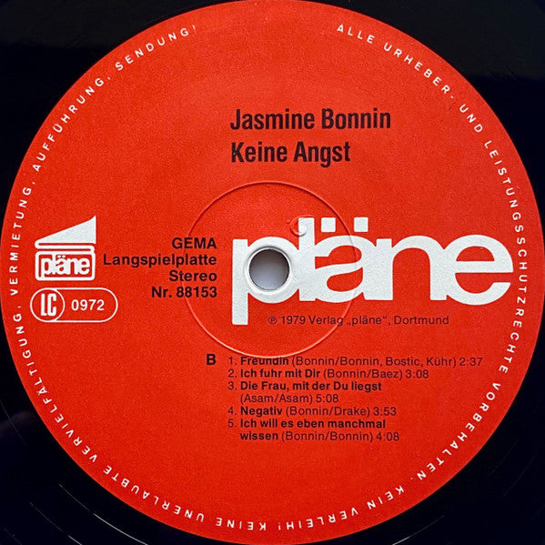 Jasmine Bonnin : Keine Angst (LP, Album)