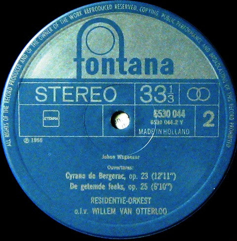 Residentie Orkest : Piet Hein Rapsodie - Kuhnau Variaties - Cyrano De Bergerac / De Getemde Feeks (Ouvertures) (LP)