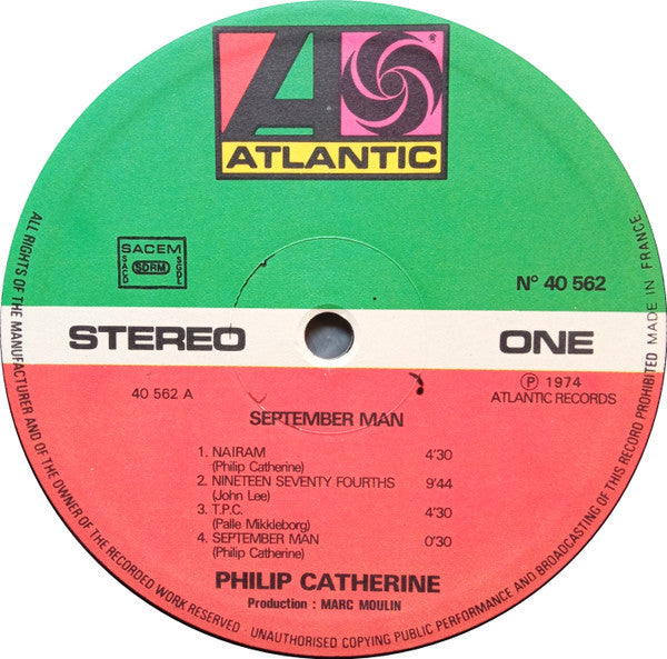 Philip Catherine : September Man (LP, Album)