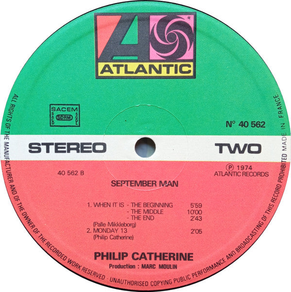 Philip Catherine : September Man (LP, Album)