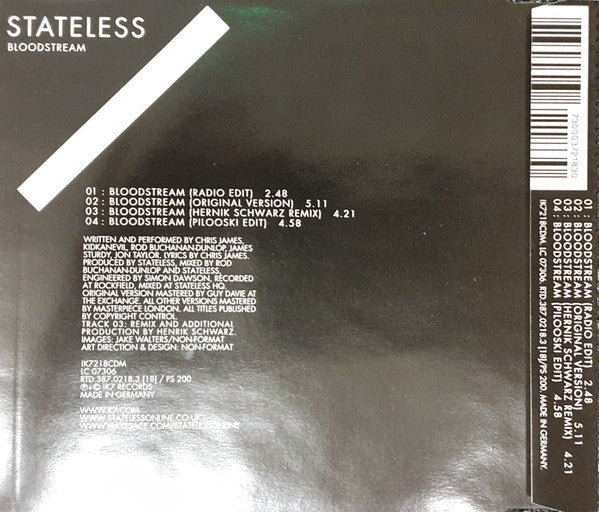 Stateless (2) : Bloodstream (CD, Maxi)