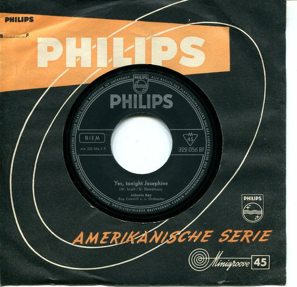 Johnnie Ray - Ray Conniff & His Orchestra : Yes, Tonight Josephine / No Wedding Today (7", Single, Mono)