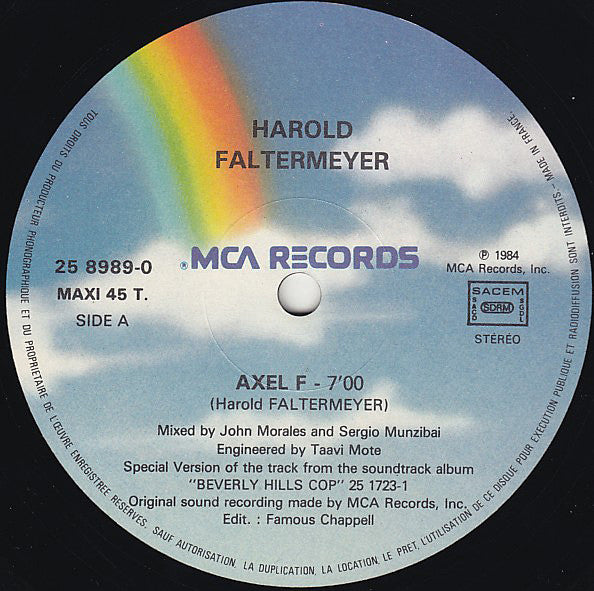 Harold Faltermeyer : Axel F (12", M/Print)