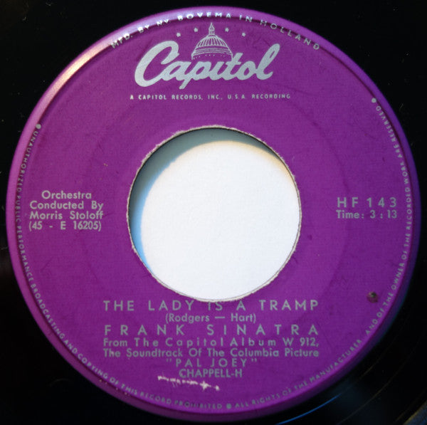 Frank Sinatra : The Lady Is A Tramp / I Could Write A Book (7", Single)