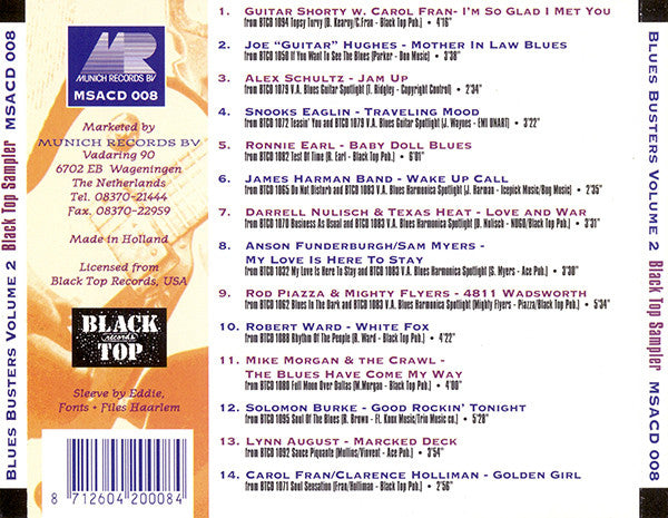 Various : Blues Busters Volume 2 (Black Top Sampler) (CD, Comp)