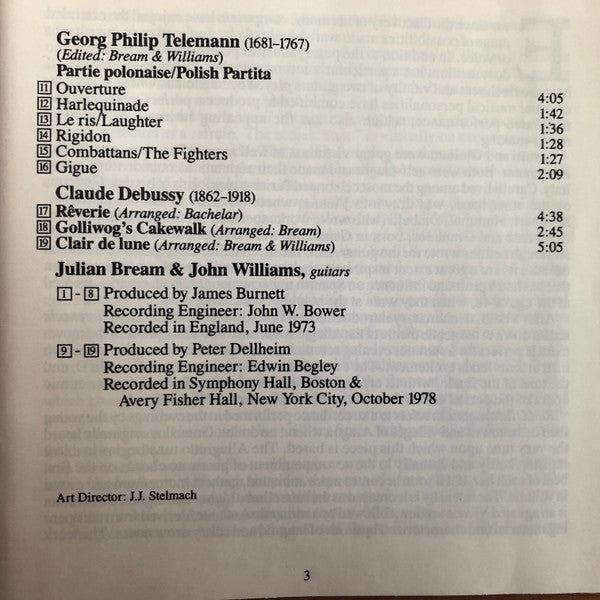 Julian Bream, John Williams (7) : Together Again (CD, Album, RP)