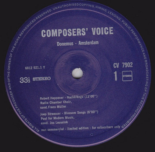 Various : Dutch Choral Music (LP)