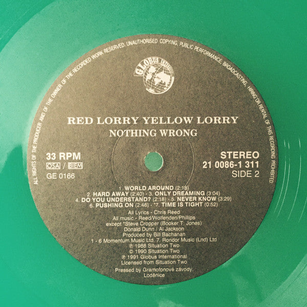 Red Lorry Yellow Lorry : Nothing Wrong (LP, Album, RE, Gre)