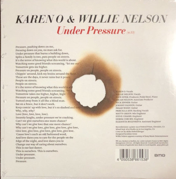 Karen O & Willie Nelson : Under Pressure (7", S/Sided, RSD, Single, Whi)