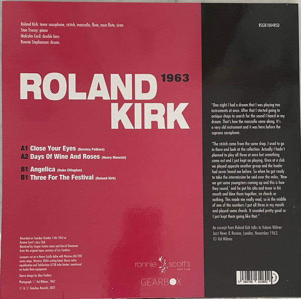 Roland Kirk : Live At Ronnie Scott's (1963) (LP, Album, RSD, Mono)
