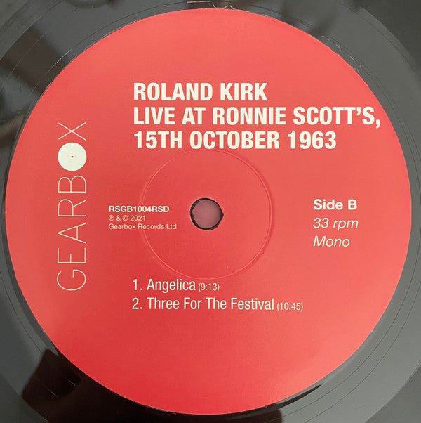 Roland Kirk : Live At Ronnie Scott's (1963) (LP, Album, RSD, Mono)