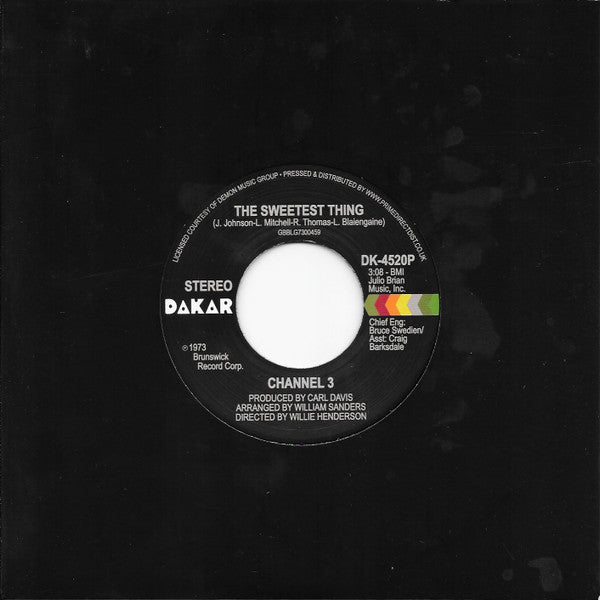 Channel 3 (5) : The Sweetest Thing / Someone Else's Arms (7", RSD, RE)