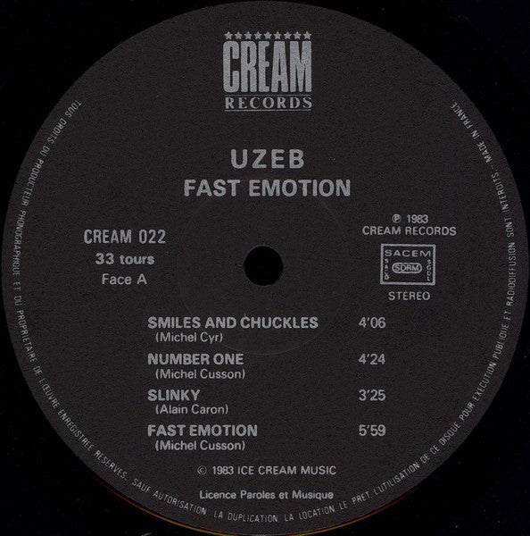 UZEB : Fast Emotion (LP, Album)