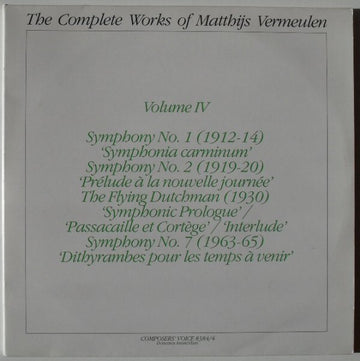 Matthijs Vermeulen : The Complete Works Of Matthijs Vermeulen - Volume IV (2xLP)