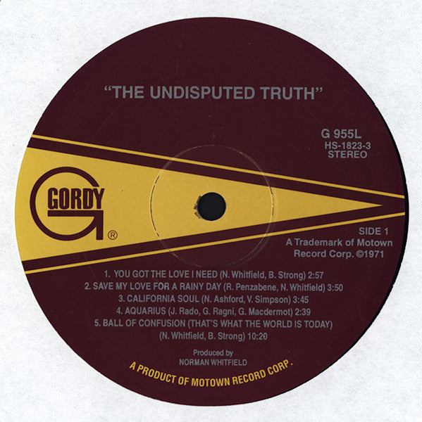 The Undisputed Truth : The Undisputed Truth (LP, Album, RE)