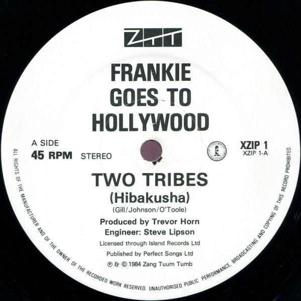 Frankie Goes To Hollywood : Two Tribes (Hibakusha) (12", Single, Ltd)