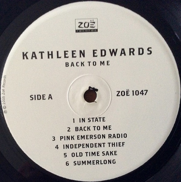 Kathleen Edwards : Back To Me (LP, Album)
