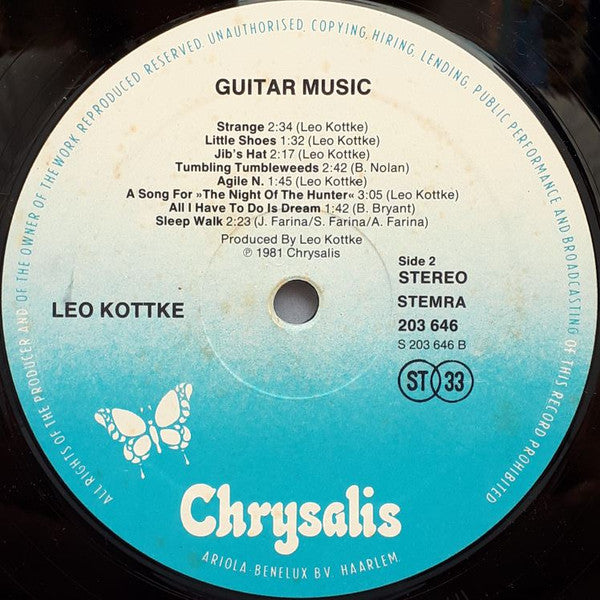 Leo Kottke : Guitar Music (LP, Album)