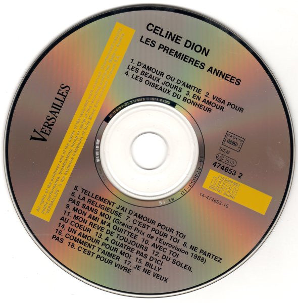 Céline Dion : Les Premières Années (CD, Comp, RE)