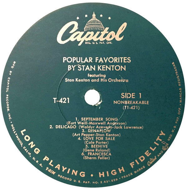 Stan Kenton : Popular Favorites By Stan Kenton (LP, Album, RP)