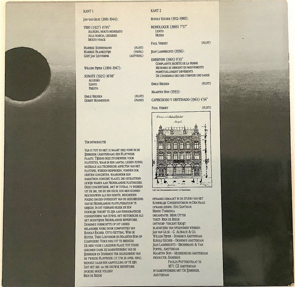 Jan Van Gilse, Willem Pijper, Rudolf Escher, Jean Lambrechts, Maarten Bon : Nederlandse Fluitmuziek Uit De Twintiger En Zestiger Jaren (LP)