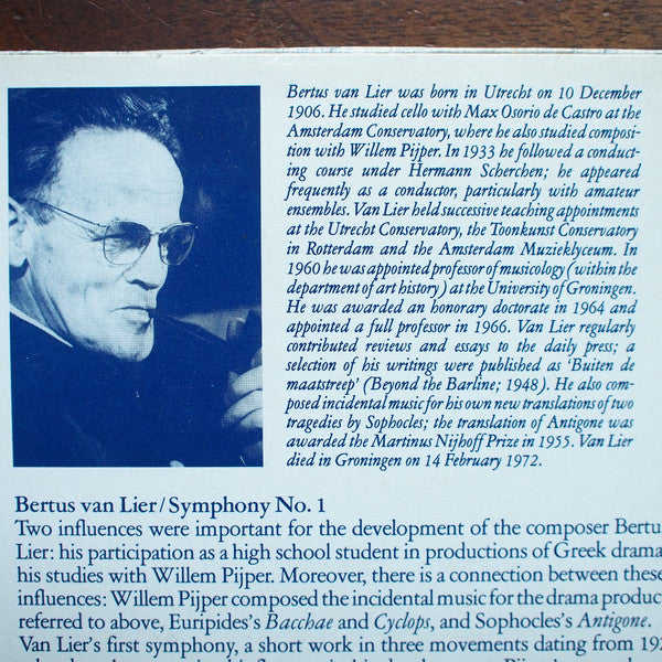 Bertus van Lier, Jan van Gilse, Het Gelders Orkest Conducted By Georges Octors : Symphony No. 1 / Symphony No. 2 (LP)