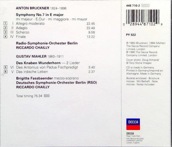 Anton Bruckner - Radio-Symphonie-Orchester Berlin, Riccardo Chailly : Symphony No.7 (CD)