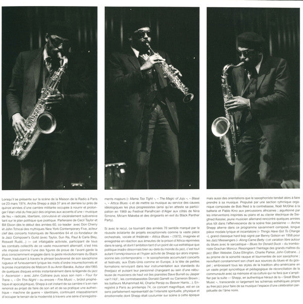 Archie Shepp : Live In Paris 1974 - Lost ORTF Recordings (LP, Album, Dlx, RM, Gat)
