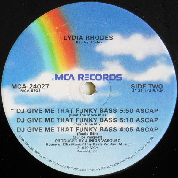 Lydia Rhodes : DJ Give Me That Funky Bass (12")