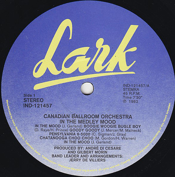 Ballroom Orchestra : In The Medley Mood (12")