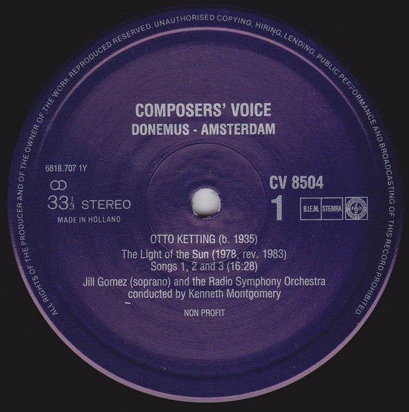 Otto Ketting : The Light Of The Sun (LP)