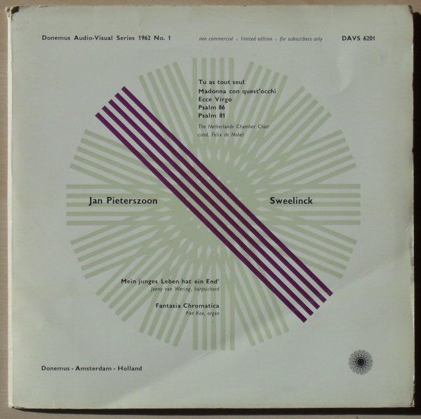 Jan Pieterszoon Sweelinck : Tu As Tout Seul (10", Mono, Ltd)