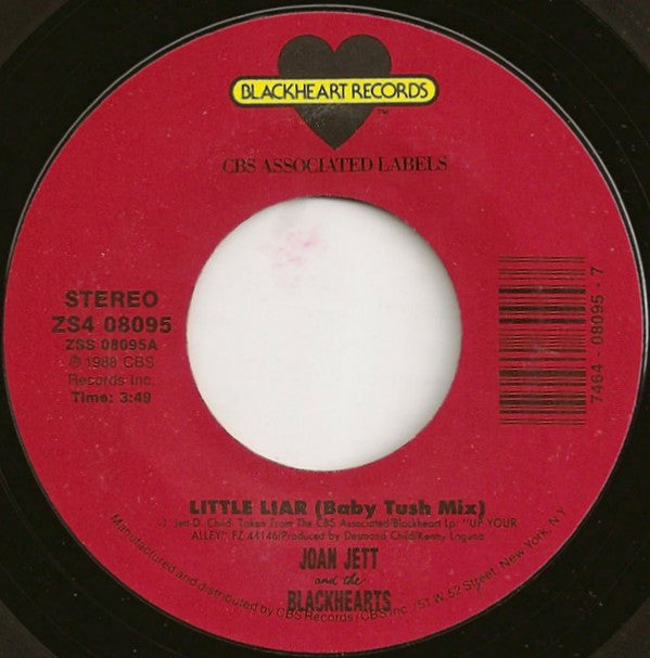 Joan Jett & The Blackhearts : Little Liar (7", Car)