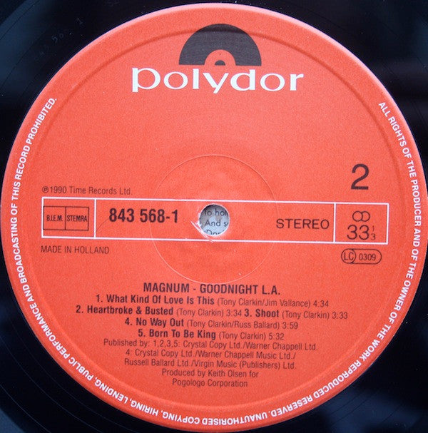 Magnum (3) : Goodnight L.A. (LP, Album)
