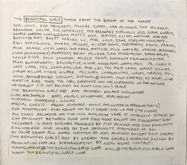 The Beautiful Girls : Learn Yourself (CD, Album, Dig)