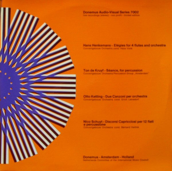 Hans Henkemans, Ton de Kruyf (2), Otto Ketting, Nico Schuyt : Donemus Audio-Visual Series 7002 (LP, Album, Ltd)