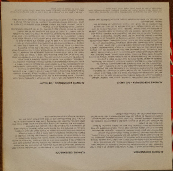 Matthijs Vermeulen / Alphons Diepenbrock : Symphony No. 1 / Die Nacht, Entr'acte Marsyas (LP, Ltd)