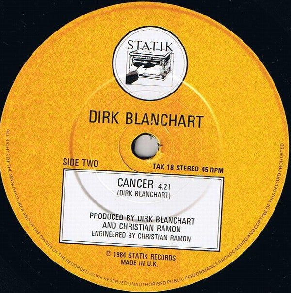 Dirk Blanchart : Drop Me In A City (7", Single)