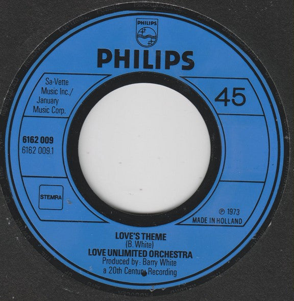Love Unlimited Orchestra : Love's Theme (7", Single)