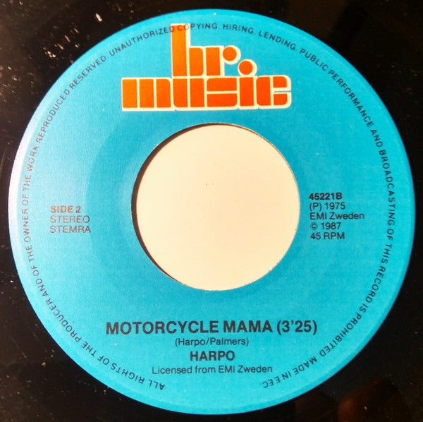 Harpo : Movie Star / Motorcycle Mama (7", Single)