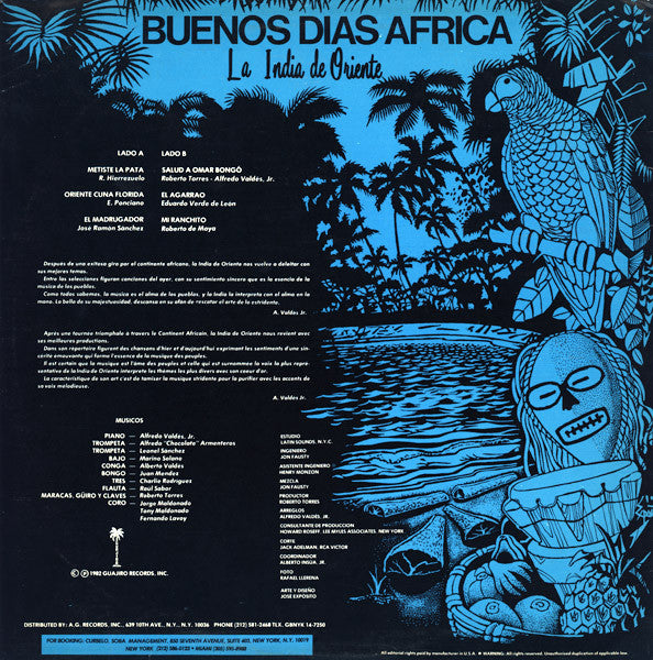 La India De Oriente : Buenos Dias Africa (LP)