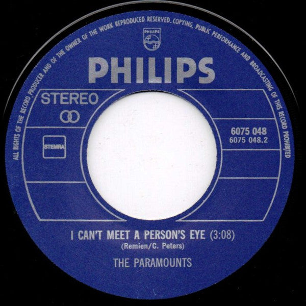 The Paramounts (2) : I Got A Feeling Today (7", Single)
